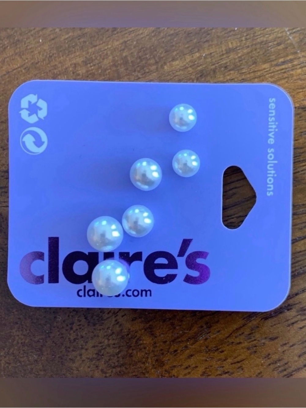 Claireโs Set of 6 Faux Pearl Studs